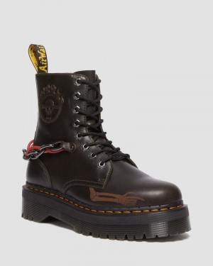 Botas de Plataforma Dr Martens Jadon Boot WB Mad Max Cuero Platforms (Orleans) Verde Menta | ZO98-Z7HD