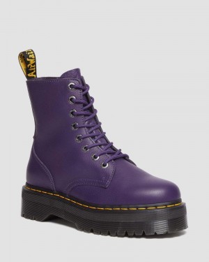 Botas de Plataforma Dr Martens Jadon III Boot Pisa Cuero Platforms (Pisa) Moradas | ZB85-Q5YX