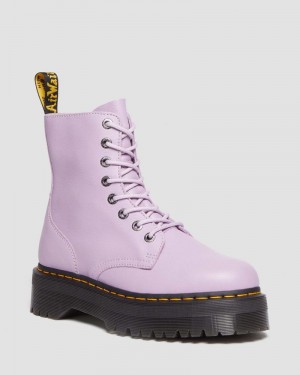 Botas de Plataforma Dr Martens Jadon III Boot Pisa Cuero Platforms (Pisa) Lilac | ER92-T9IU