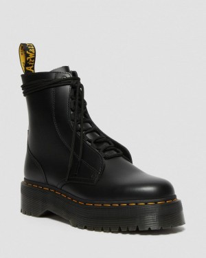 Botas de Plataforma Dr Martens Jarrick Smooth Cuero Plataforma Boots (Smooth Cuero) Negras | US72-K8WR