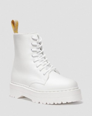 Botas de Plataforma Dr Martens Vegan Jadon II Boot Kemble Mono Platforms (Kemble) Blancas | ZU70-O2FC