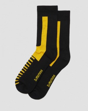 Calcetines Dr Martens Double Doc Algodon Blend Socks (Algodon Blend) Black+Yellow | WZ32-I1KT