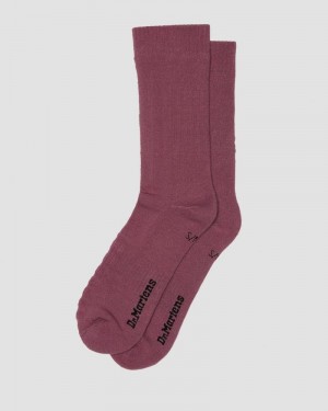 Calcetines Dr Martens Double Doc Algodon Blend Socks (Algodon Blend) Moradas | OU92-Z6HE