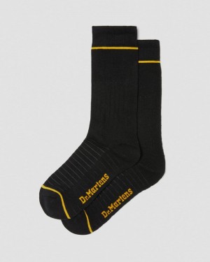 Calcetines Dr Martens Ligeros Organic Algodon Blend Socks (Organic Algodon Blend) Negras | AU52-I2LP