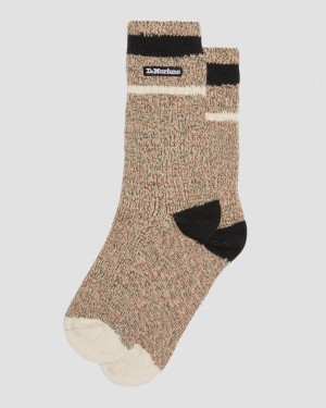 Calcetines Dr Martens Marl Organic Socks (Algodon Blend) Beige | VC72-M4MB