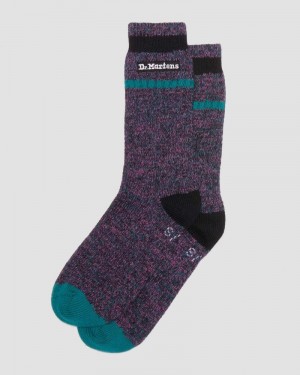 Calcetines Dr Martens Marl Organic Socks (Algodon Blend) Moradas | TJ06-X0YX