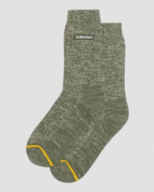 Calcetines Dr Martens Merino Organic Algodon Blend Socks (Organic Algodon Blend) Kaki | HV87-R2OX