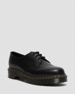 Plataformas Dr Martens 1461 Bex Smooth Cuero Oxford Shoes (Smooth Cuero) Negras | JK09-E0ZN