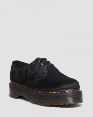 Plataformas Dr Martens 1461 Hair-On Plataforma Shoes (Hair On) Negras | GL97-P7SD