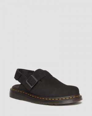 Sandalias Dr Martens Jorge II Gamuza Destalonadas Mules (E.H.Gamuza) Negras | TV08-M6SH