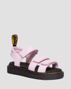 Sandalias Dr Martens Junior Klaire Athena Cuero Correa Sandals (Athena) Rosas | AW48-E6OJ