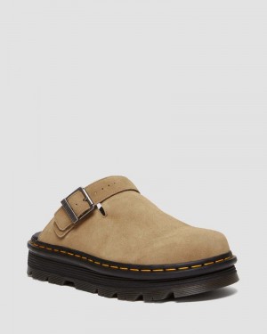 Sandalias Dr Martens Zebzag Gamuza Casuales Singback Plataforma Mules (E.H.Gamuza) Savannah Tan | SX67-J3CX