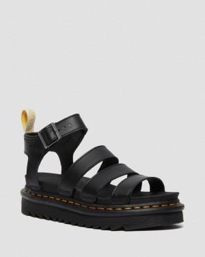 Sandalias de Plataforma Dr Martens Vegan Blaire - Felix Gladiator Sandals (Felix Rub Off) Negras | LL73-N7AE