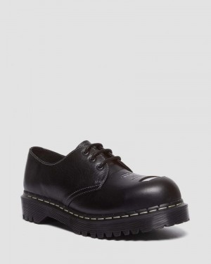 Zapatos Dr Martens 1461 Bex Exposed Steel Puntera Oxford Shoes (Overdrive) Negras | SK70-Y9EL