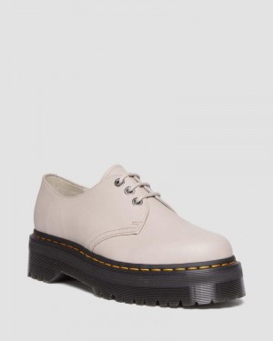 Zapatos Dr Martens 1461 II Pisa Cuero Plataforma Shoes (Pisa) Vintage Taupe | LK55-Z2AF