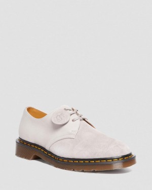 Zapatos Dr Martens 1461 Made in England Gamuza Oxford Shoes (Reverse Grain Gamuza) Pewter | LB85-V3JO