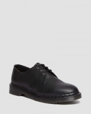 Zapatos Dr Martens 1461 Pebble Grain Cuero Oxford Shoes (Atlas Pebble Grain) Negras | AE66-O6JT