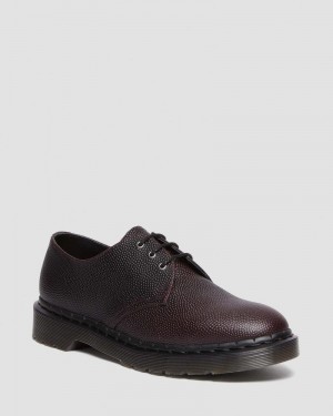 Zapatos Dr Martens 1461 Pebble Grain Cuero Oxford Shoes (Atlas Pebble Grain) Oxblood | LC98-Q4EA