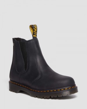 Zapatos Dr Martens 2976 Alternative Full Grain Cuero Chelsea Boots (Waxed Full Grain) Negras | UH84-R0PG