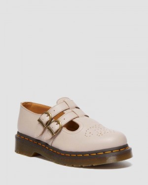 Zapatos Dr Martens 8065 Virginia Cuero Mary Jane Shoes (Virginia) Vintage Taupe | YV44-R2AK