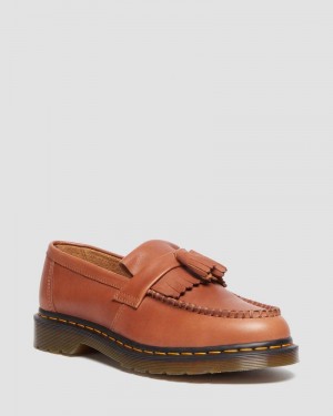 Zapatos Dr Martens Adrian Carrara Cuero Tassel Loafers (Carrara) Saddle Tan | UC78-P2YT