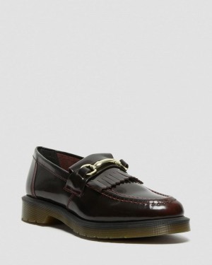 Zapatos Dr Martens Adrian Snaffle Smooth Cuero Kiltie Loafers (Arcadia) Rojas | ME63-N9IX