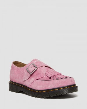 Zapatos Dr Martens Ramsey Gamuza Kiltie Hebilla Creepers (Desert Oasis Gamuza) Rosas | GR38-M2GS