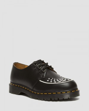 Zapatos Dr Martens Ramsey Smooth Cuero Creepers (Smooth Cuero) Negras | WC94-H4IG