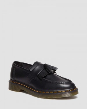 Zapatos Dr Martens Vegan Adrian Felix Tassel Loafers (Felix Rub Off) Negras | PK53-X8TF