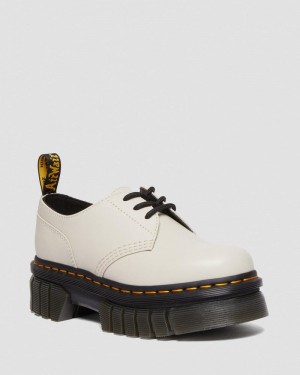 Zapatos de Plataforma Dr Martens Audrick Nappa Cuero Plataforma Shoes (Nappa Lux) Gris | NQ49-M6AL