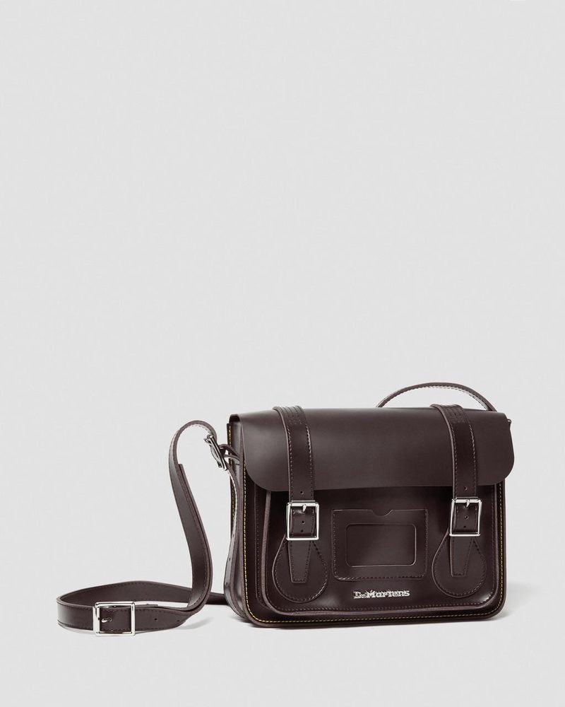 Bolsos y Mochilas Dr Martens 11 inch Cuero Messenger Bag (Kiev & Smooth) Burdeos | TK23-D0QG