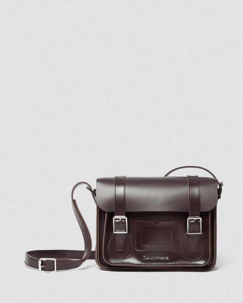 Bolsos y Mochilas Dr Martens 11 inch Cuero Messenger Bag (Kiev & Smooth) Burdeos | TK23-D0QG