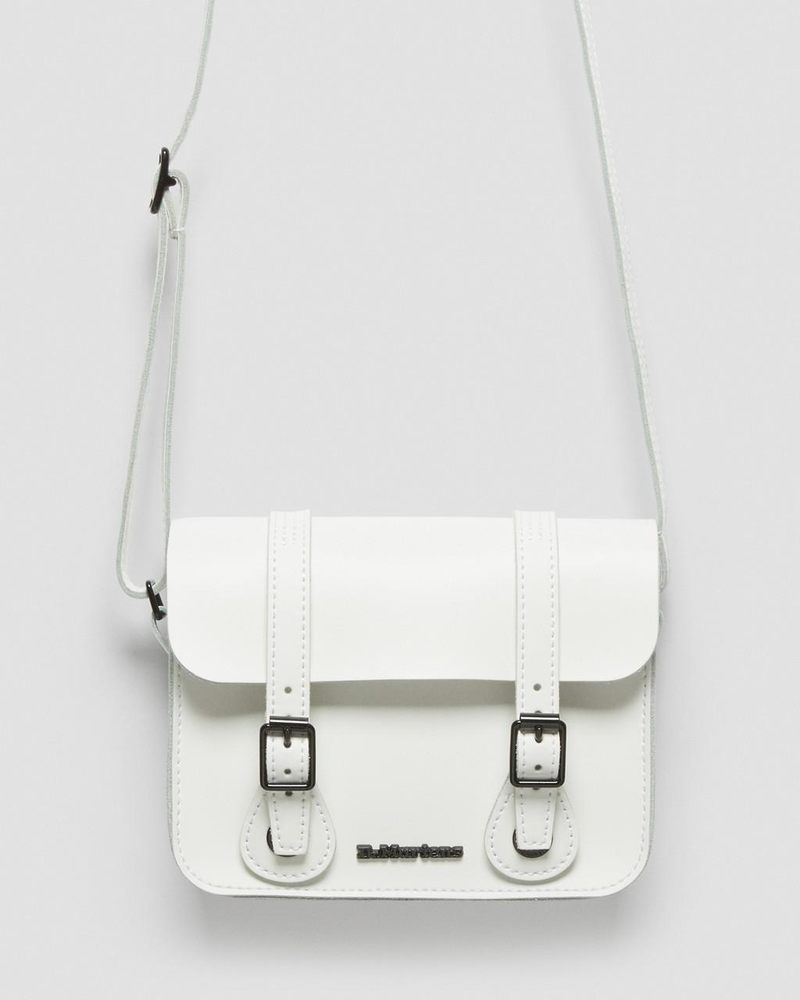 Bolsos y Mochilas Dr Martens 7 Inch Cuero Crossbody Bag (Smooth Cuero) Blancas | UP24-J2RK