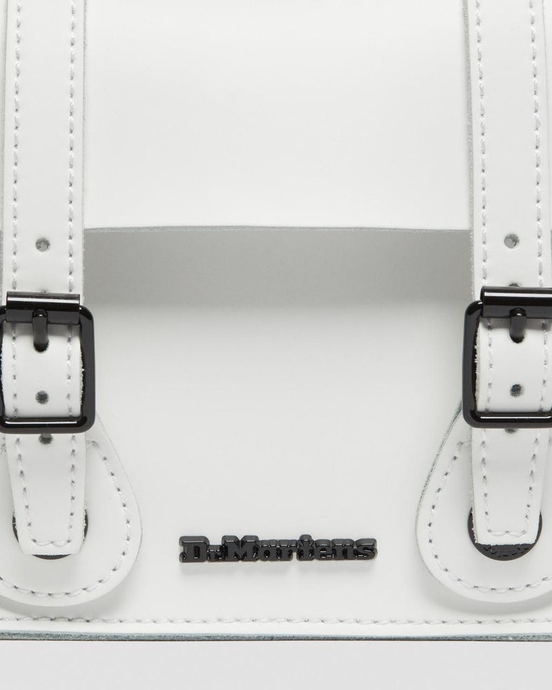 Bolsos y Mochilas Dr Martens 7 Inch Cuero Crossbody Bag (Smooth Cuero) Blancas | UP24-J2RK