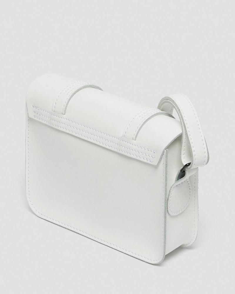 Bolsos y Mochilas Dr Martens 7 Inch Cuero Crossbody Bag (Smooth Cuero) Blancas | UP24-J2RK