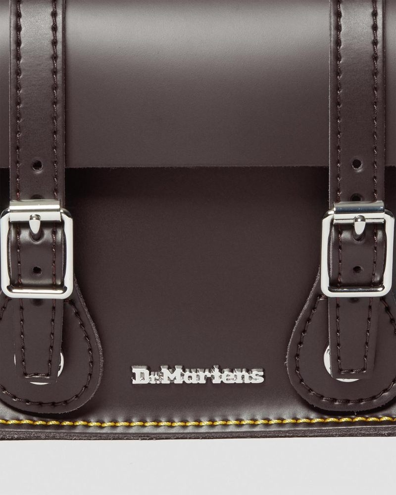 Bolsos y Mochilas Dr Martens 7 Inch Cuero Crossbody Bag (Smooth Cuero) Burdeos | VI28-C7ZV