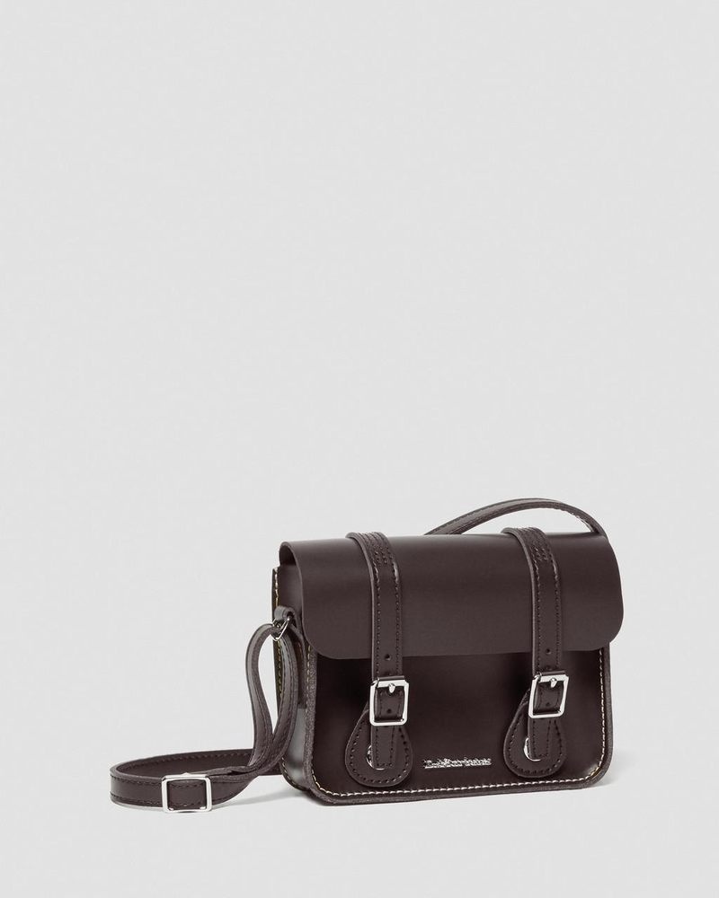 Bolsos y Mochilas Dr Martens 7 Inch Cuero Crossbody Bag (Smooth Cuero) Burdeos | VI28-C7ZV