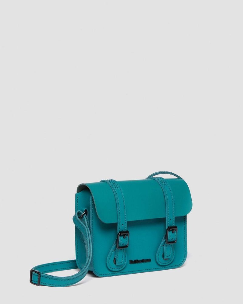 Bolsos y Mochilas Dr Martens 7 Inch Cuero Crossbody Bag (Smooth Cuero) Verde | IA66-S3LT