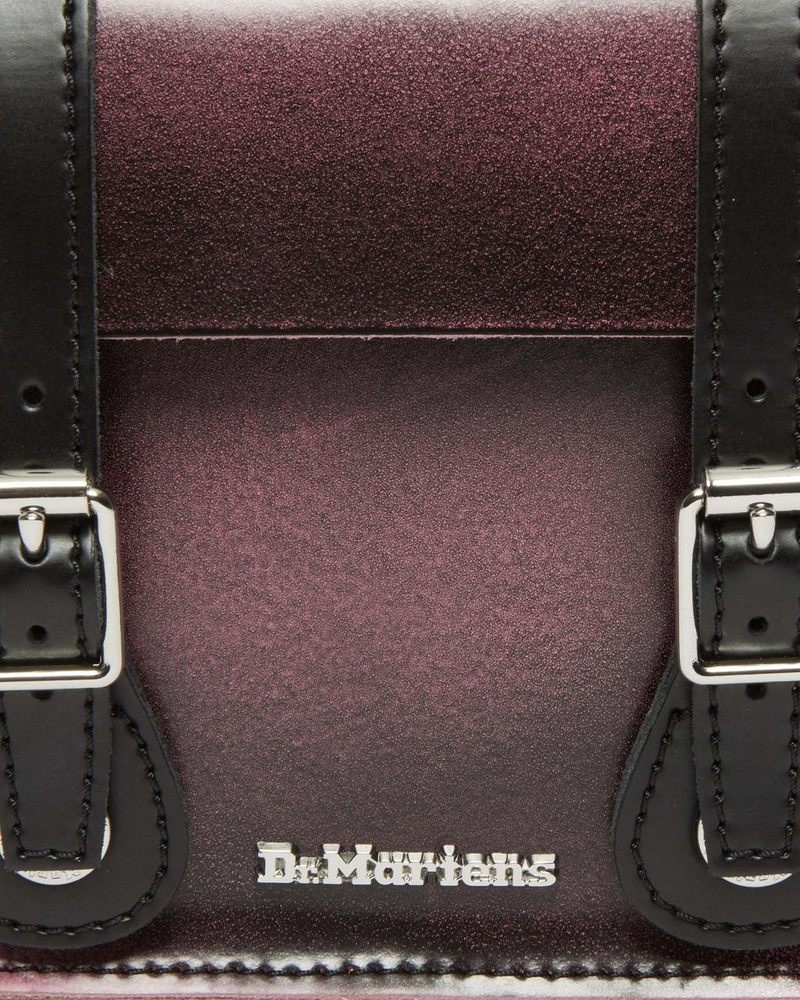 Bolsos y Mochilas Dr Martens 7 Inch Distressed Cuero Crossbody Bag (Two Tone Rub Off+Kiev) Rosas | HF13-X3NQ