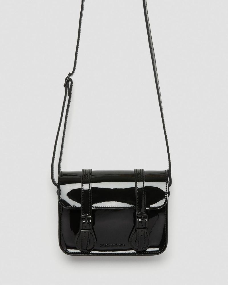 Bolsos y Mochilas Dr Martens 7 inch Charol Cuero Crossbody Bag (Charol Cuero) Negras | PM39-X6PH