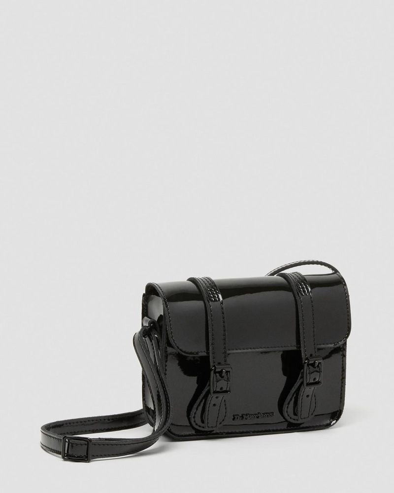 Bolsos y Mochilas Dr Martens 7 inch Charol Cuero Crossbody Bag (Charol Cuero) Negras | PM39-X6PH