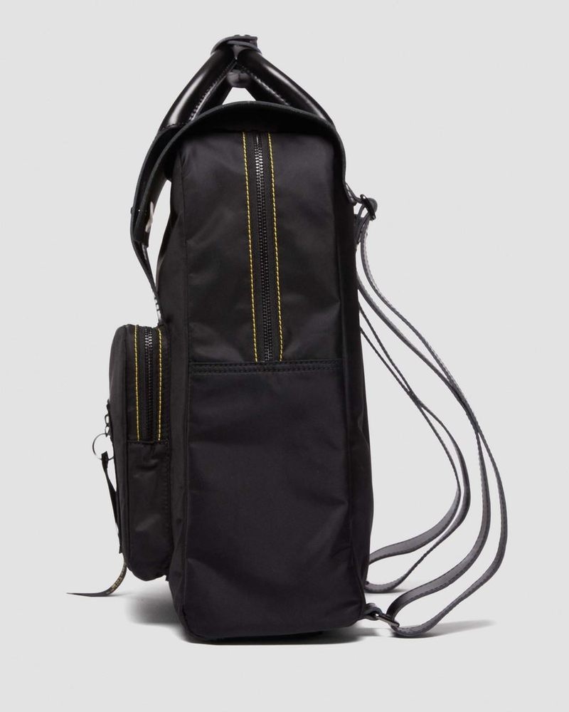 Bolsos y Mochilas Dr Martens Alpha Industries Cuero & Nylon Backpack Negras | NB91-A4MG