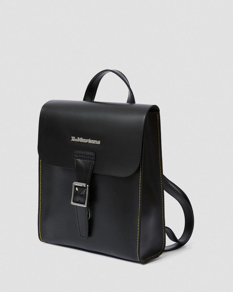 Bolsos y Mochilas Dr Martens Cuero Mini Backpack (Smooth+Kiev) Negras | SH56-Z2TE