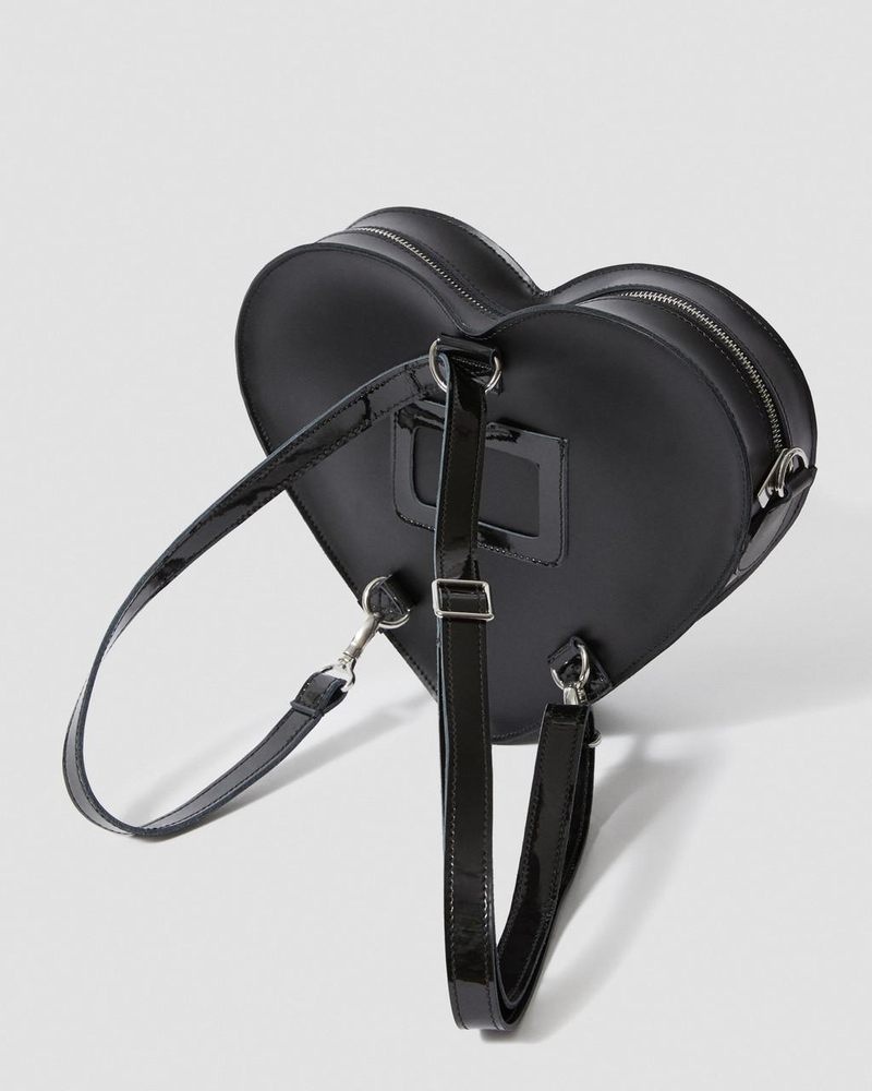 Bolsos y Mochilas Dr Martens Heart Shaped Cuero Backpack (Kiev) Negras | FN34-V0YR