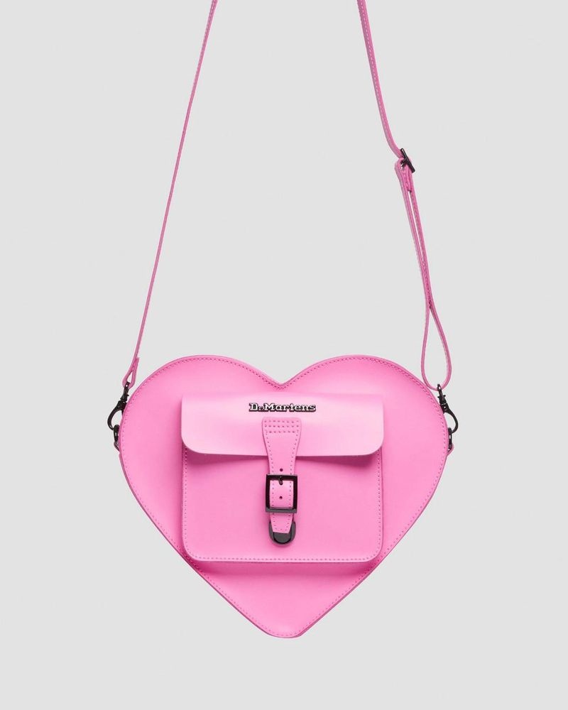 Bolsos y Mochilas Dr Martens Heart Shaped Cuero Backpack (Kiev) Rosas | BJ89-I2KT