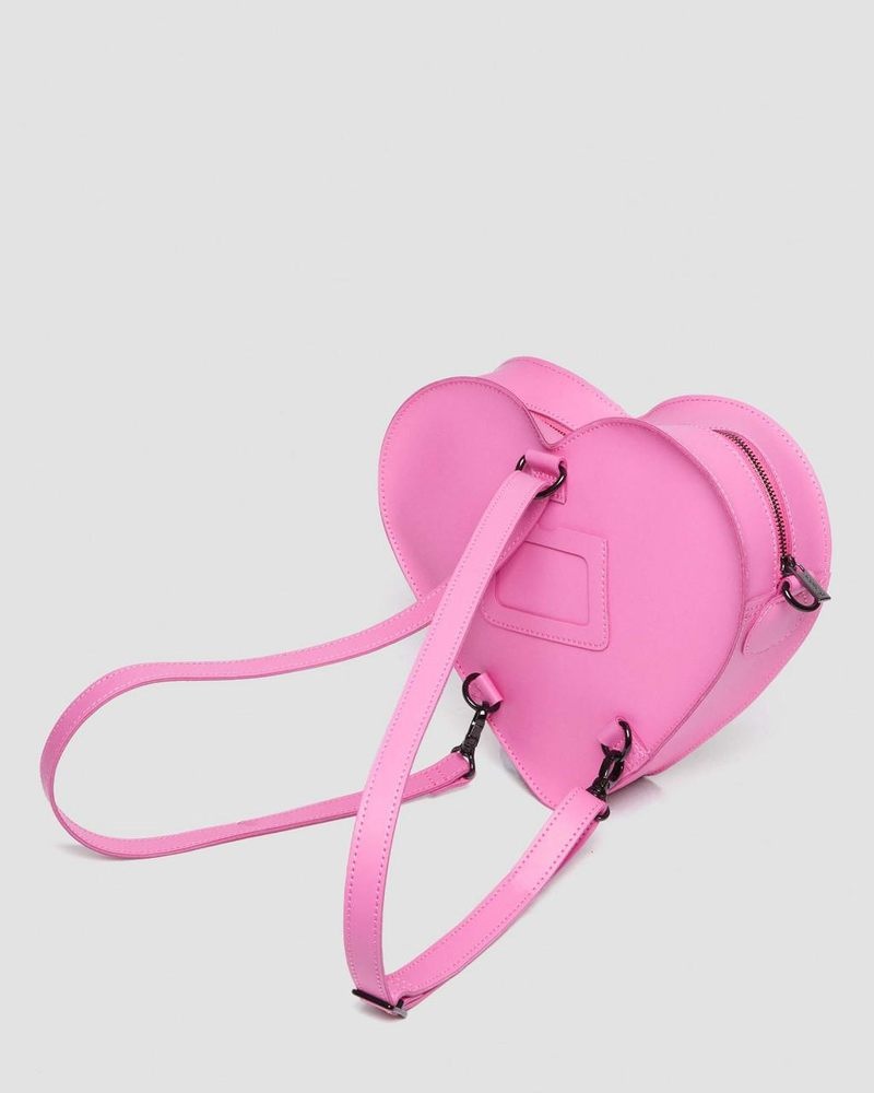 Bolsos y Mochilas Dr Martens Heart Shaped Cuero Backpack (Kiev) Rosas | BJ89-I2KT