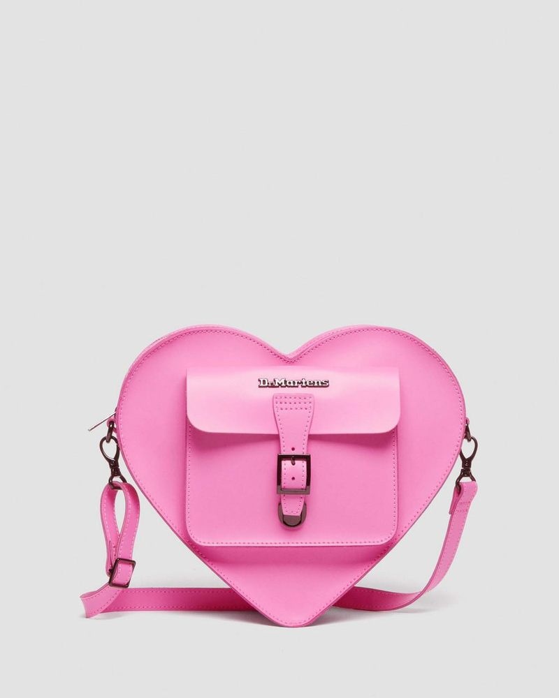 Bolsos y Mochilas Dr Martens Heart Shaped Cuero Backpack (Kiev) Rosas | BJ89-I2KT