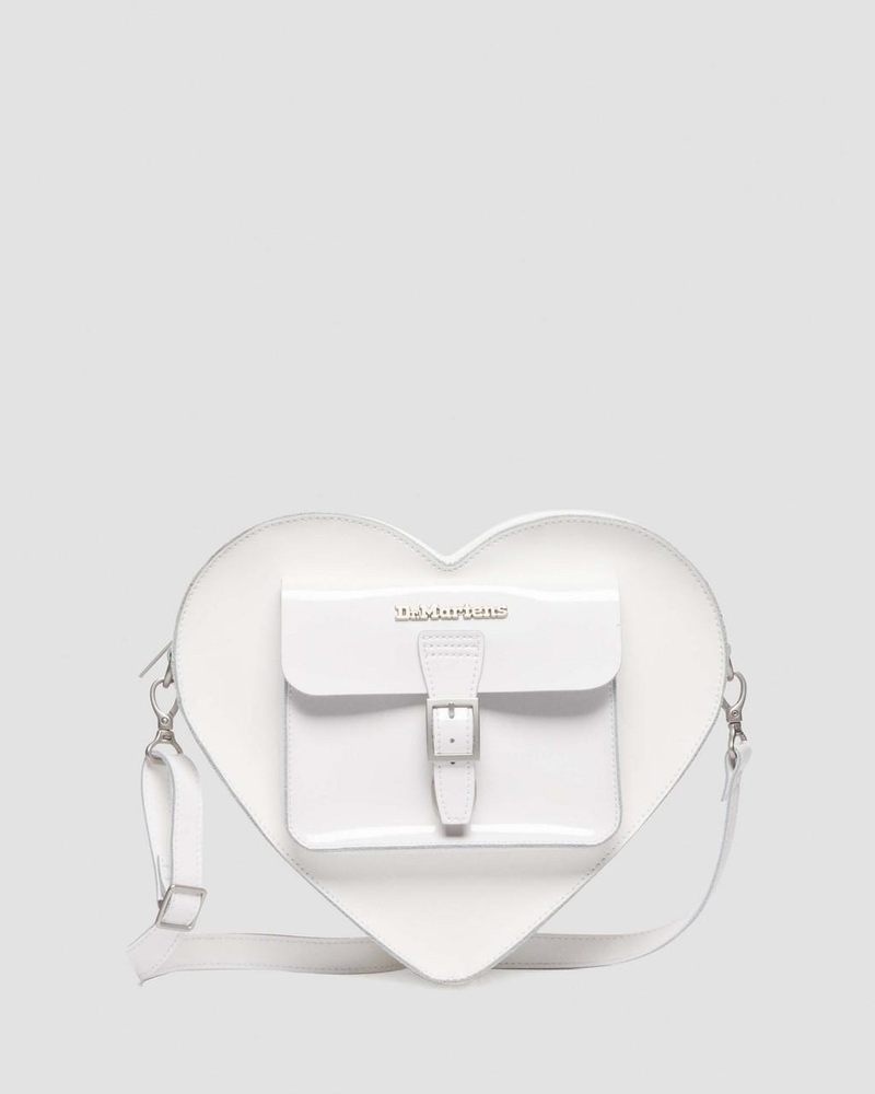 Bolsos y Mochilas Dr Martens Heart Shaped Cuero Backpack (Kiev) Blancas | MM69-I8WM