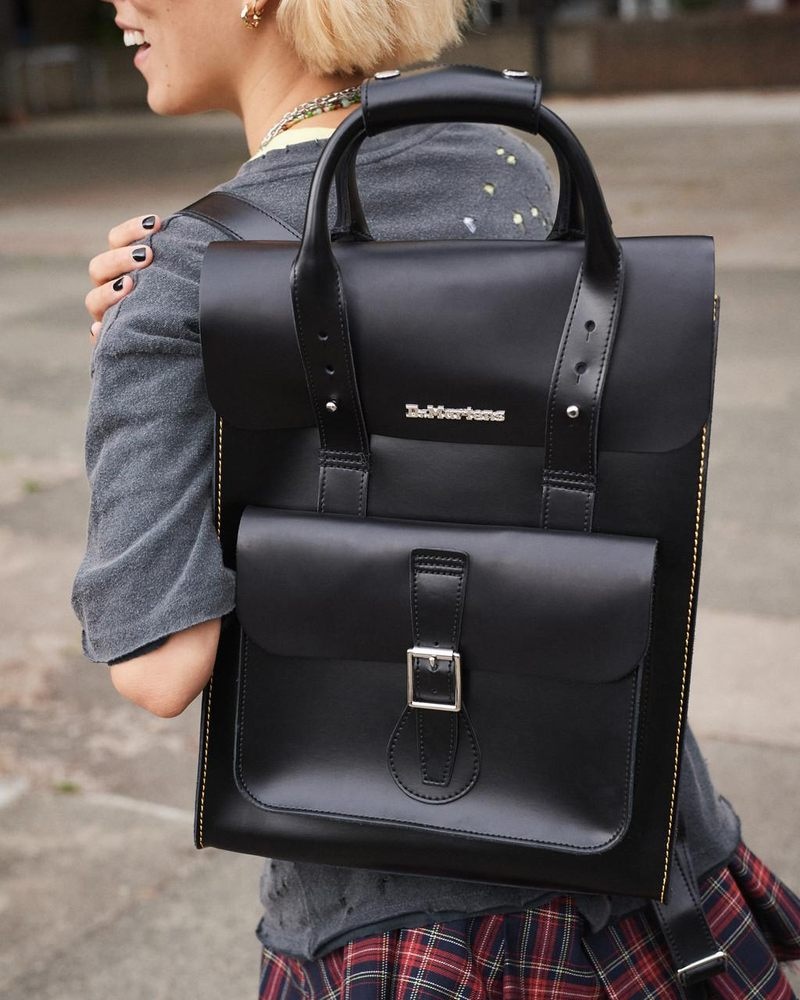 Bolsos y Mochilas Dr Martens Kiev Cuero Backpack (Kiev & Smooth) Negras | GZ92-G6WC