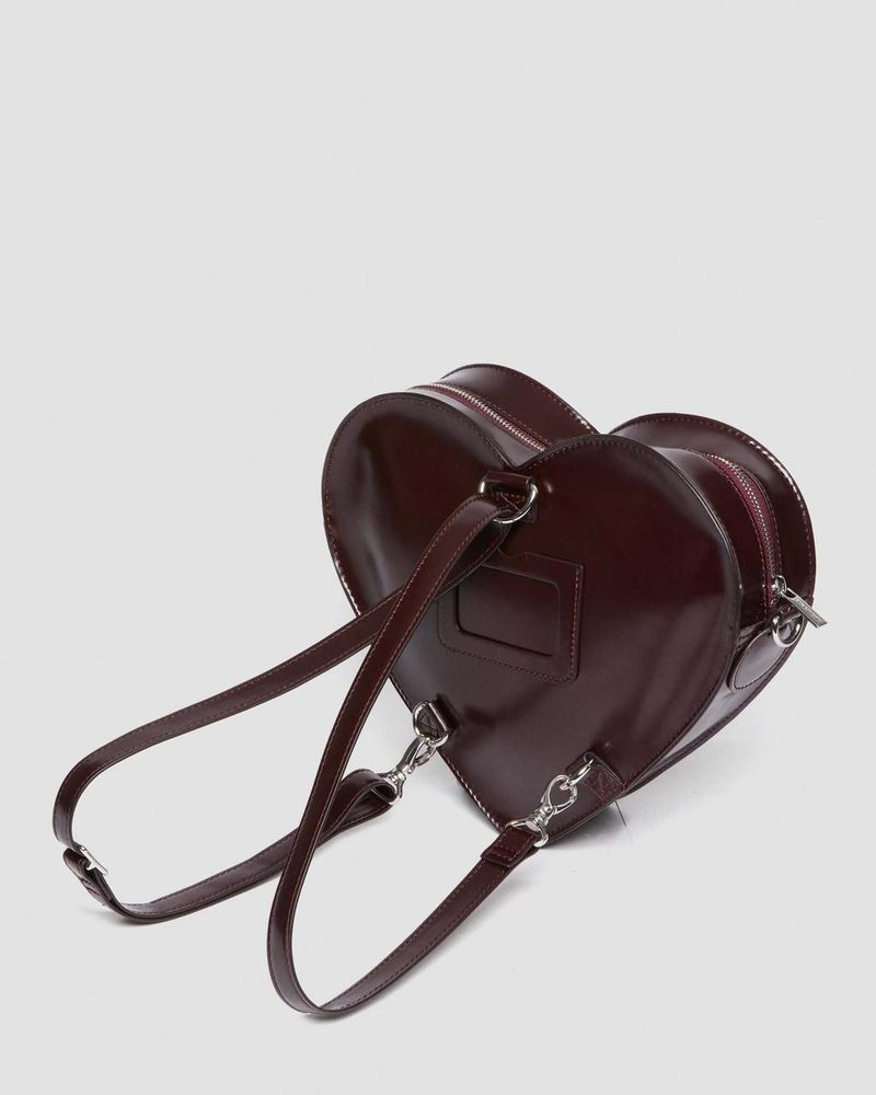 Bolsos y Mochilas Dr Martens Vegan Heart Shaped Backpack (Oxford Rub Off) Rojas | YL33-G4CL